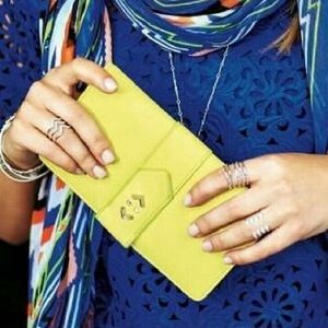 Soho flap wallet citron